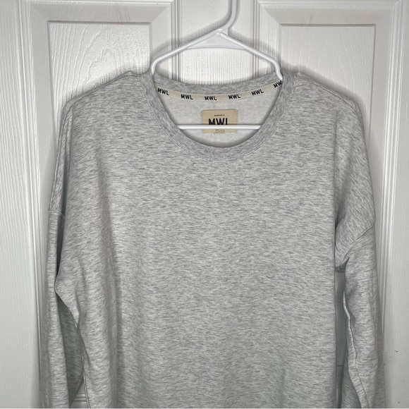 Madewell MWL Superbrushed Easygoing Sweatshirt Comfy Cozy in Icy Heather Gray M - Picture 4 of 13
